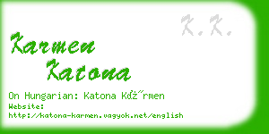 karmen katona business card